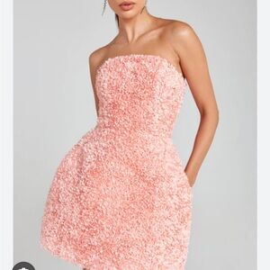 NADINE MERABI Peach Maisey Dress - worn 1X!